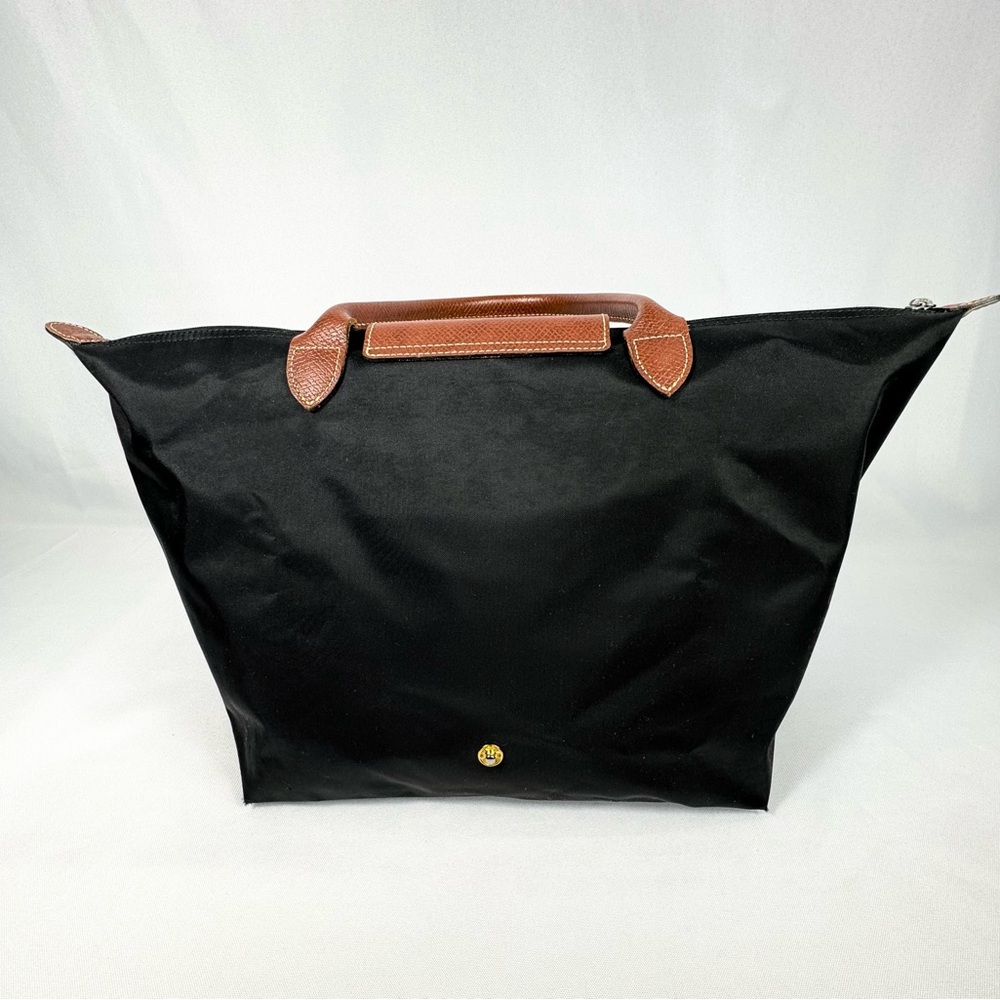 Longchamp Le Pliage Black Nylon/Leather Large Tote - Picture 3 of 11